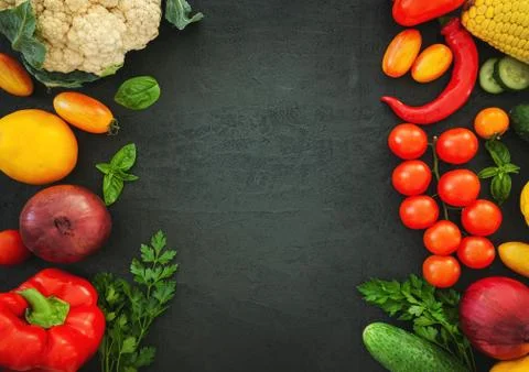 Composition with fresh vegetables Stock Photos