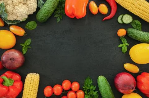 Composition with fresh vegetables Stock Photos