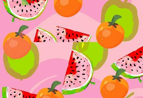 Composition with fruits イラスト素材