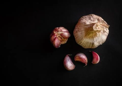 Composition of garlic 스톡 사진