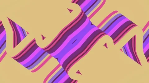 Composition of gently curving colored figures. Loop animation. 3d rendering 4K Stock Footage 299633739