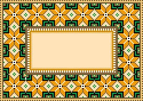 Composition with geometric pattern Stock Illustration