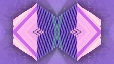 Composition of a geometric shape with striped texture. 3d render loop animation Stock Footage 242484879