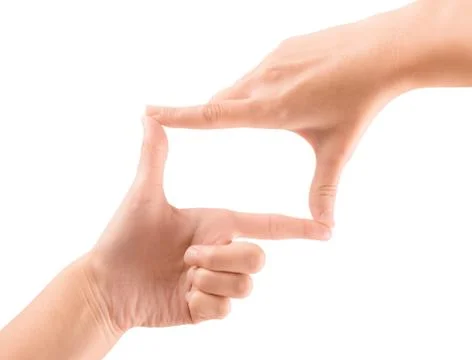 Composition gesture isolated Stock Photos