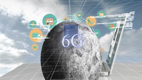 Composition of globe with network of connections over stacked up shelves with Stock Footage 328974150