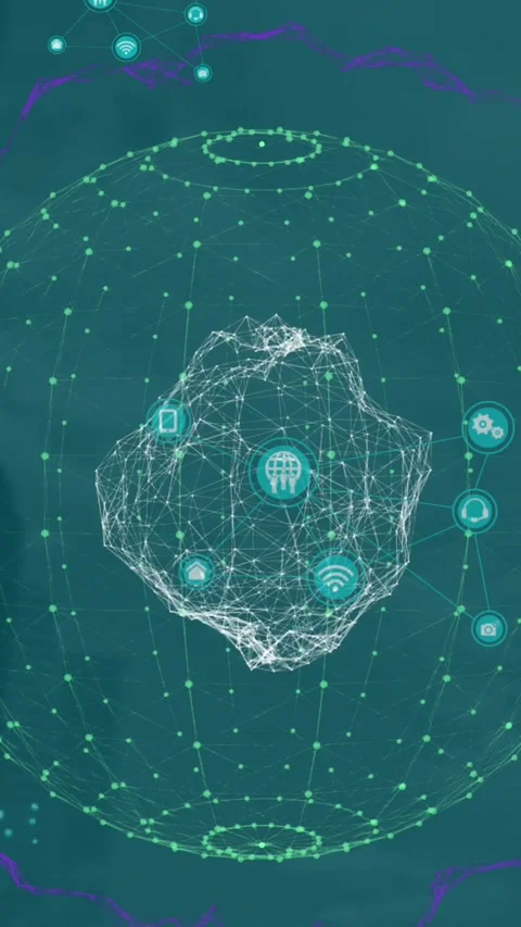 Composition of globe with networks of connections and cityscape Stock Footage 341918071