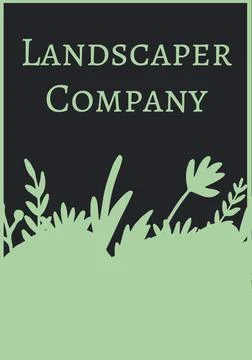 Composition of green gardening services text over green grass and flowers icons Ilustração Stock