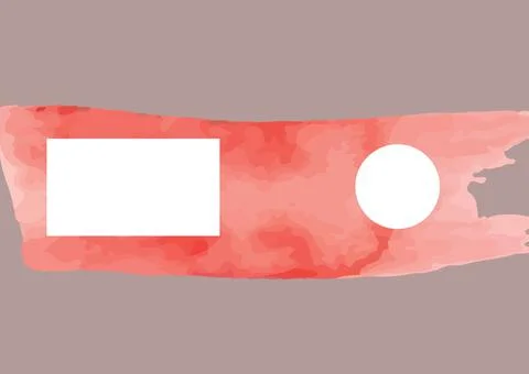 Composition of grey background with pink horizontal brushstroke and circle and Stock Photos