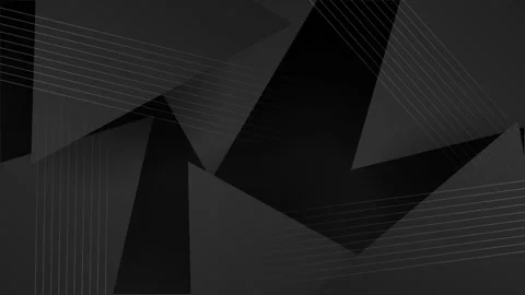 A composition of grey geometric triangle patterns and shapes on a black canvas Stock Footage 295906535