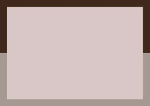 Composition of half grey half brown plain border frame with central rectangular Stock Illustration