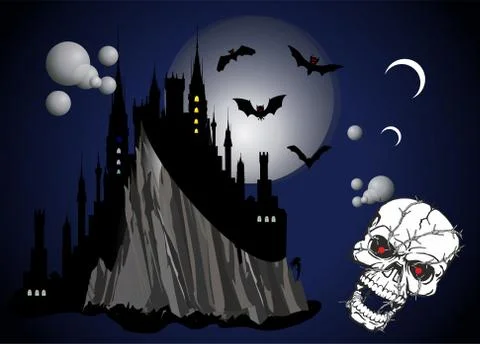 Composition for Halloween Illustrazione stock