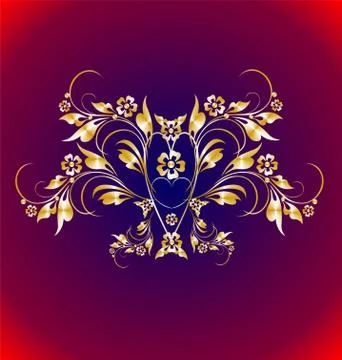 The composition of hearts Stock Illustration