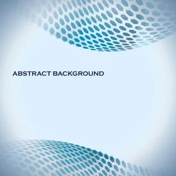 Composition of hexagonal structures banner Stock Illustration