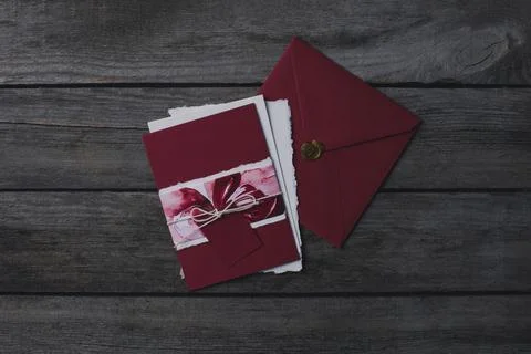 Composition of holiday invitations Foto stock