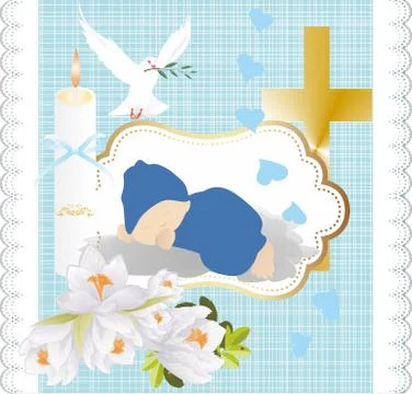 Composition for holy baptism Stock Illustration