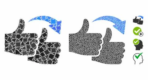 Like for like Composition Icon of Joggly Elements Illustrazione stock