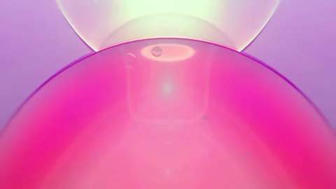 Composition of intersecting rounded glass shapes. 3d rendering animation 4K Stock Footage 287184901