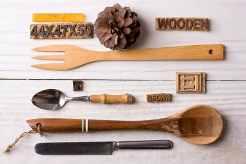 Composition of kitchenware Stock Photos