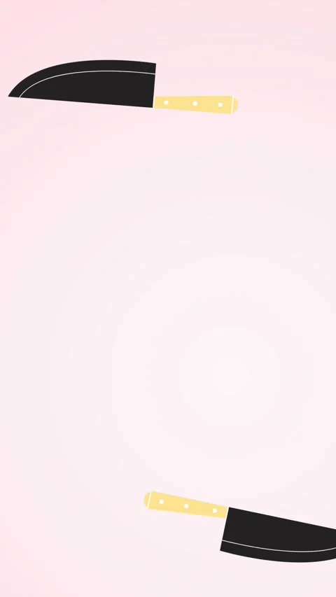Composition of knife icons on white background Stock Footage 344244286
