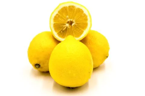 Composition with lemons isolated Stock Photos
