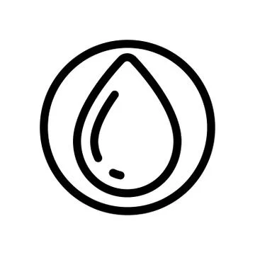 The composition of the liquid and the icon vector. Isolated contour symbol Illustrazione stock