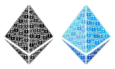 Composition of Locks for Crystal Icon Stock Illustration