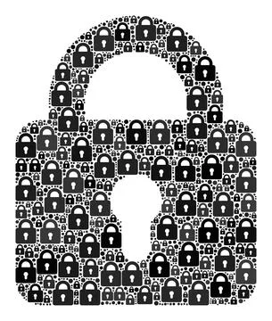 Composition of Locks for Lock Icon 스톡 일러스트