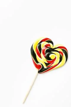 Composition of lollipops, candy pattern, top view flat lay Stock Photos