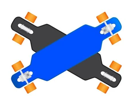 The composition of longboard Stock Illustration