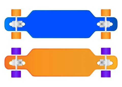 The composition of longboard Stock Illustration