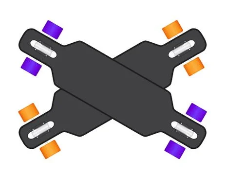 The composition of longboard Stock Illustration