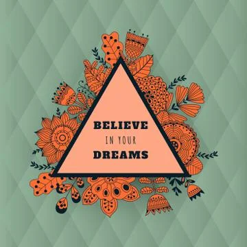 Composition made of flowers vector illustration Stock Illustration