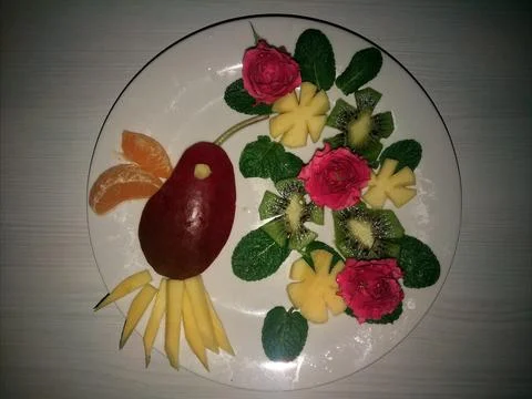 Composition made of fruits Stock Photos
