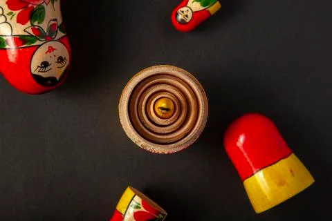 A composition made using matrushka dolls Stock Photos