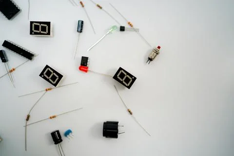 The composition of the margins of electronic components Stock Photos