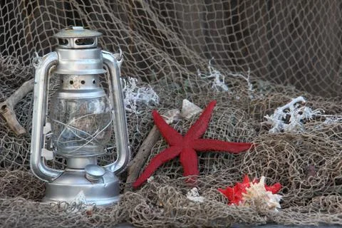 The composition on the marine theme Stock Photos