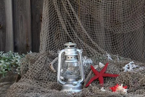 The composition on the marine theme Stock Photos