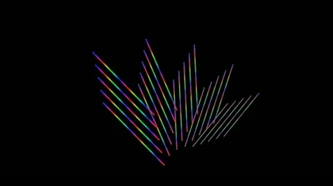 Composition from multi-colored rays Stock Footage 10823035