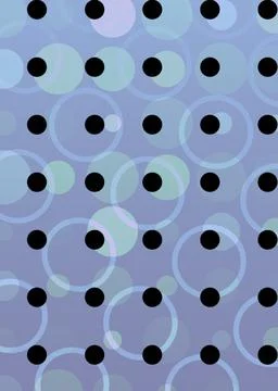 Composition of multiple black and colourful spots over wave pattern on purple 스톡 일러스트