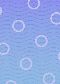 Composition of multiple colourful spots purple circles over wave pattern on Stock Illustration