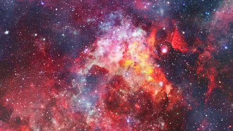 Composition of nebulae and stars. Elements of this image furnished by NASA. 스톡 사진