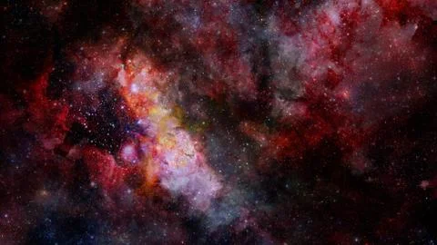 Composition of nebulae and stars. Elements of this image furnished by NASA. Stock Photos