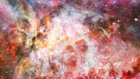Composition of nebulae and stars. Elements of this image furnished by NASA. Stock Photos