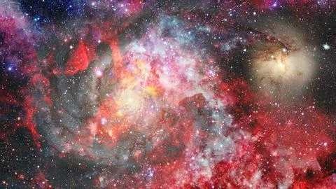 Composition of nebulae and stars. Elements of this image furnished by NASA. Foto stock
