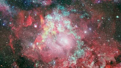 Composition of nebulae and stars. Elements of this image furnished by NASA. 스톡 사진