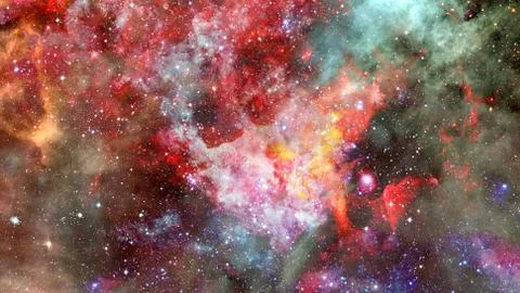 Composition of nebulae and stars. Elements of this image furnished by NASA. Stock Photos