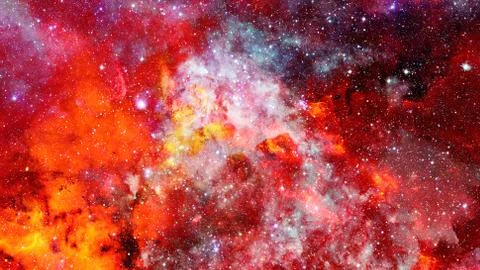 Composition of nebulae and stars. Elements of this image furnished by NASA. Stock Photos