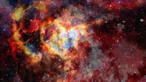 Composition of nebulae and stars. Elements of this image furnished by NASA. Stock Photos