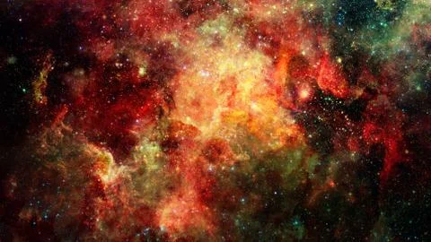 Composition of nebulae and stars. Elements of this image furnished by NASA. Stock Photos