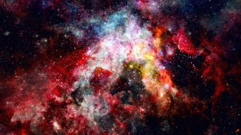 Composition of nebulae and stars. Elements of this image furnished by NASA. Stock Photos